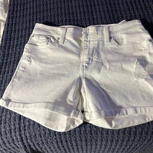 Levi’s White Mid Length Women's Shorts